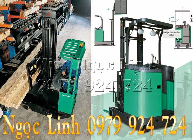 Xe nâng điện đứng lái/ngồi lái mới Mitsubishi 1-3 tấn